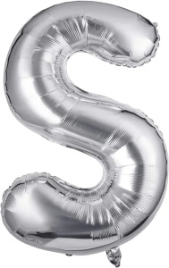 Balon Folie Litera S Silver 40 cm
