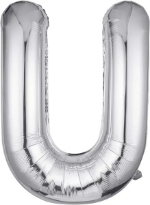 Balon Folie Litera U Silver 40 cm