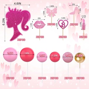 Decoratiune Tort Barbie Pink Glam - Img 2