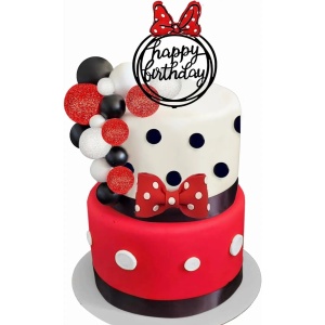 Decoratiune Tort Deluxe cu Fundita Minnie - Img 3