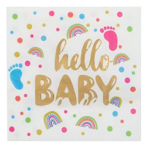 Set 12 Servetele Baby Shower Hello Baby