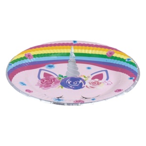 Set 6 Farfurii Petrecere Rainbow Magical Unicorn 23 cm FRF92 - Img 3