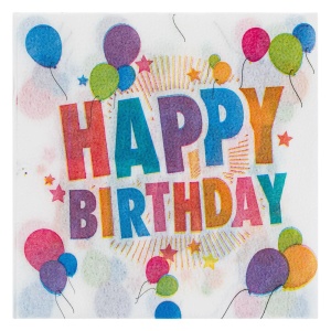 Set 80 Servetele Happy Birthday Multicolore SRV73