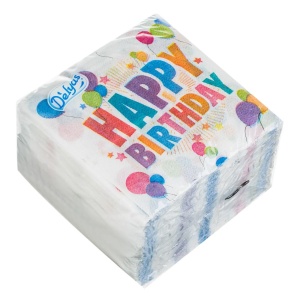Set 80 Servetele Happy Birthday Multicolore SRV73 - Img 3