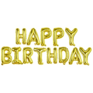 Set Litere Aurii Happy Birthday