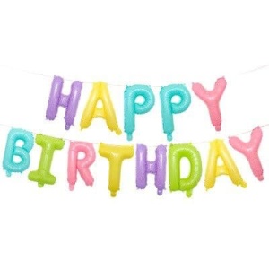 Set Litere Macaron Happy Birthday