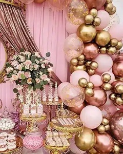 Arcada Baloane Aniversare Rose Gold 115 Piese - Img 2