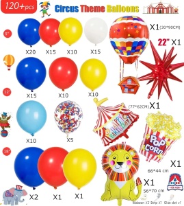 Arcada Baloane Multicolore Carnaval 120 Piese - Img 2