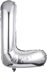Balon Folie Litera L Silver 40 cm