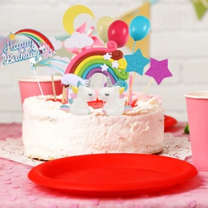 Decoratiune Tort Aniversare Magical Unicorns - Img 4