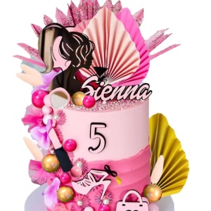 Decoratiune Tort Premium Glam Party Pink Gold TOP113 - Img 1