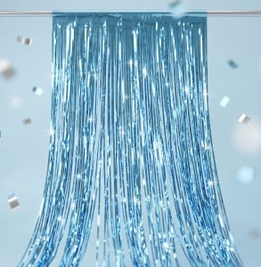 Perdea Decorativa Petrecere Bleu 100x200 cm.