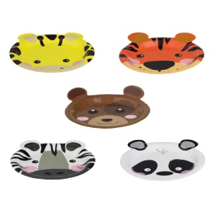 Set 25 Farfurii Petrecere Aniversare Cu Animalute 23 cm FRF116 - Img 2