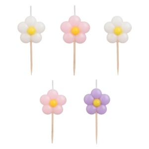 Set 5 Lumanari Aniversare Margarete Pastel LMR38