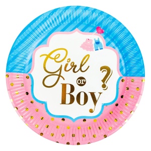 Set 6 Farfurii Boy Or Girl Gender Reveal