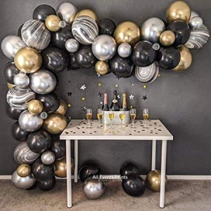 Arcada Baloane Majorat Deluxe Marble Gold 86 Piese
