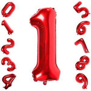 Balon Cifra 1 Rosu