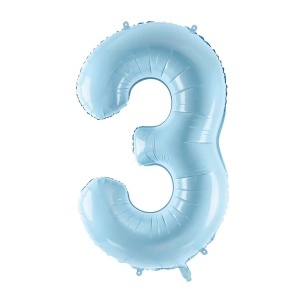 Balon Cifra 3 Albastru