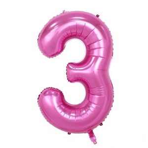 Balon Cifra 3 Roz