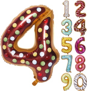 Balon Cifra 4 Donut 100 cm