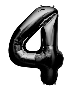 Balon Cifra 4 Negru
