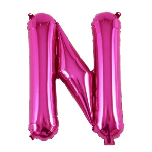 Balon Folie Litera N Roz 40 cm