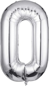 Balon Folie Litera O Silver 40 cm