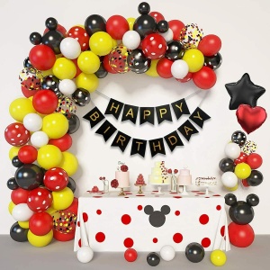 Banner Happy Birthday Negru