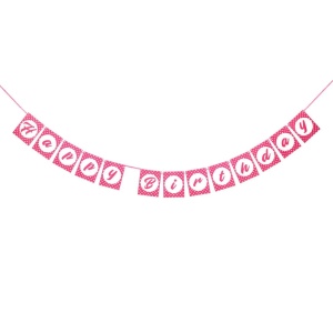 Banner Happy Birthday Roz Cu Bulinute