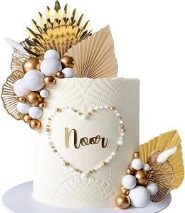 Decoratiune Tort Aniversare Royal Gold TOP121 - Img 3