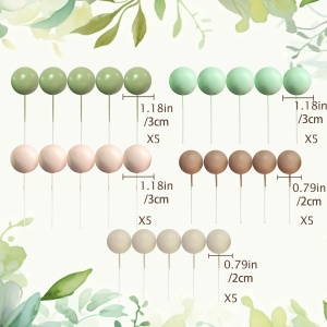 Decoratiune Tort Premium Verde si Nude - Img 2