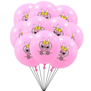 Set 10 Baloane Latex Angel Roz Tematica Stitch BLS222