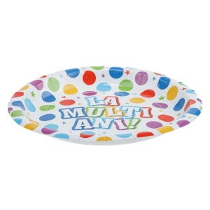 Set 10 Farfurii Multicolore La Multi Ani 23 cm - Img 3