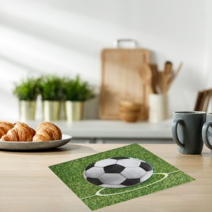 Set 20 Șervețele Petrecere Fotbal, Model Teren – 33 x 33 cm - imagine 2