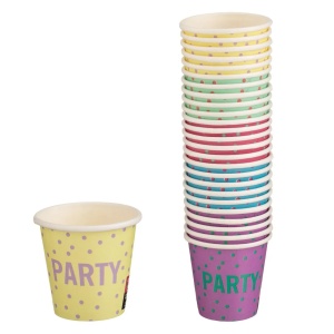 Set 25 Pahare Aniversare Petrecere Colorate Party 80 ml PHR53 - Img 2
