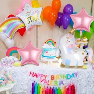 Set 4 Baloane Unicorn Rainbow - Decor Magic Petrecere SET332 - Img 4