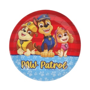 Set 6 Farfurii Petrecere Paw Patrol, Roșu și Albastru – 18 cm