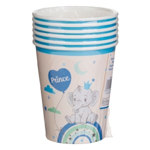 Set 6 Pahare Petrecere Elefănțel Curcubeu Prince – 240 ml - imagine 4