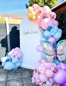 Set Baloane Pastel Si Fluturi Gigant Pentru Decor Evenimente 139 piese - Img 4