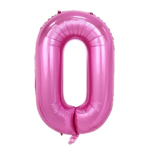 Balon Cifra 0 Roz