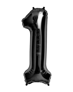 Balon Cifra 1 Negru