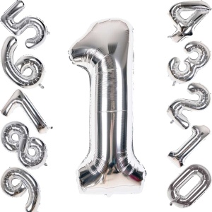 Balon Cifra 1 Silver