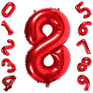 Balon Cifra 8 Rosu