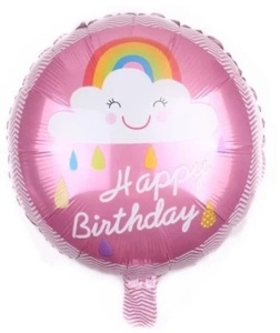 Balon Folie Aniversare Norisor Si Curcubeu