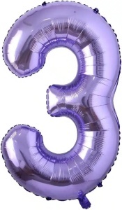 Balon Folie Cifra 3 Mov 100 cm