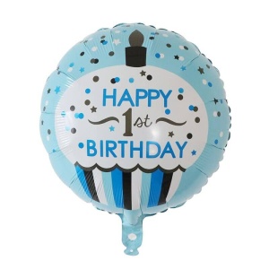 BALON FOLIE HAPPY 1ST BIRTHDAY 45 CM