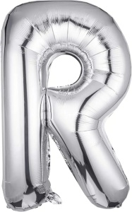 Balon Folie Litera R Silver 40 cm