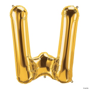 Balon Folie Litera W Gold 40 cm
