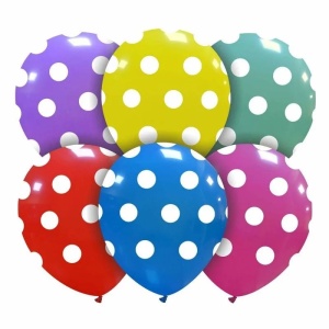 Set 12 Baloane Multicolore Latex Cu Buline