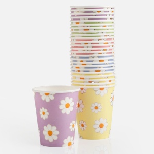 Set 25 Pahare Petrecere cu Margarete – 240 ml